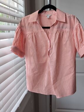 Cato Short Sleeve Button Down Striped Shirt Small